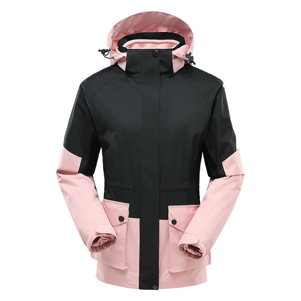 冬季高彈春亞紡三合一女款沖鋒衣